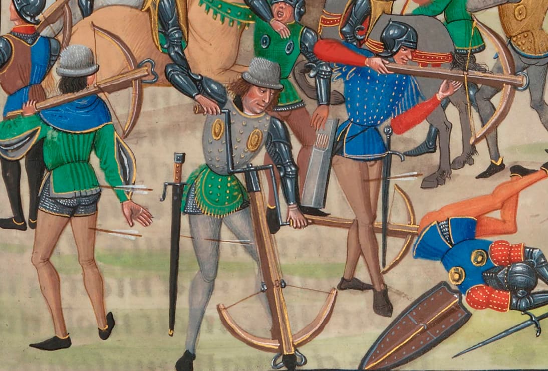 Battle of Crecy in 1346 became a turning point in warfare largely because of what?