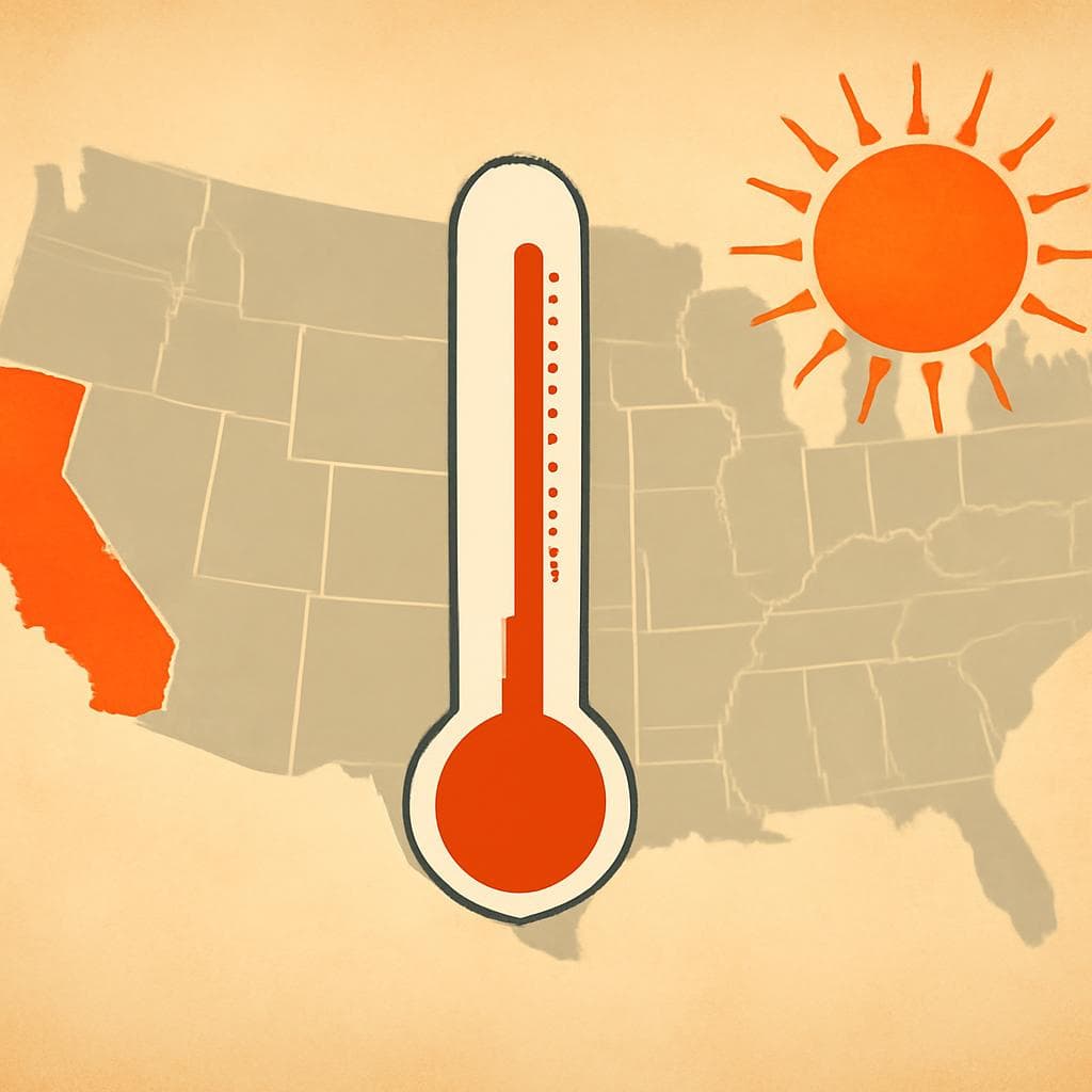 Which U.S. state recorded the hottest temperature in history?