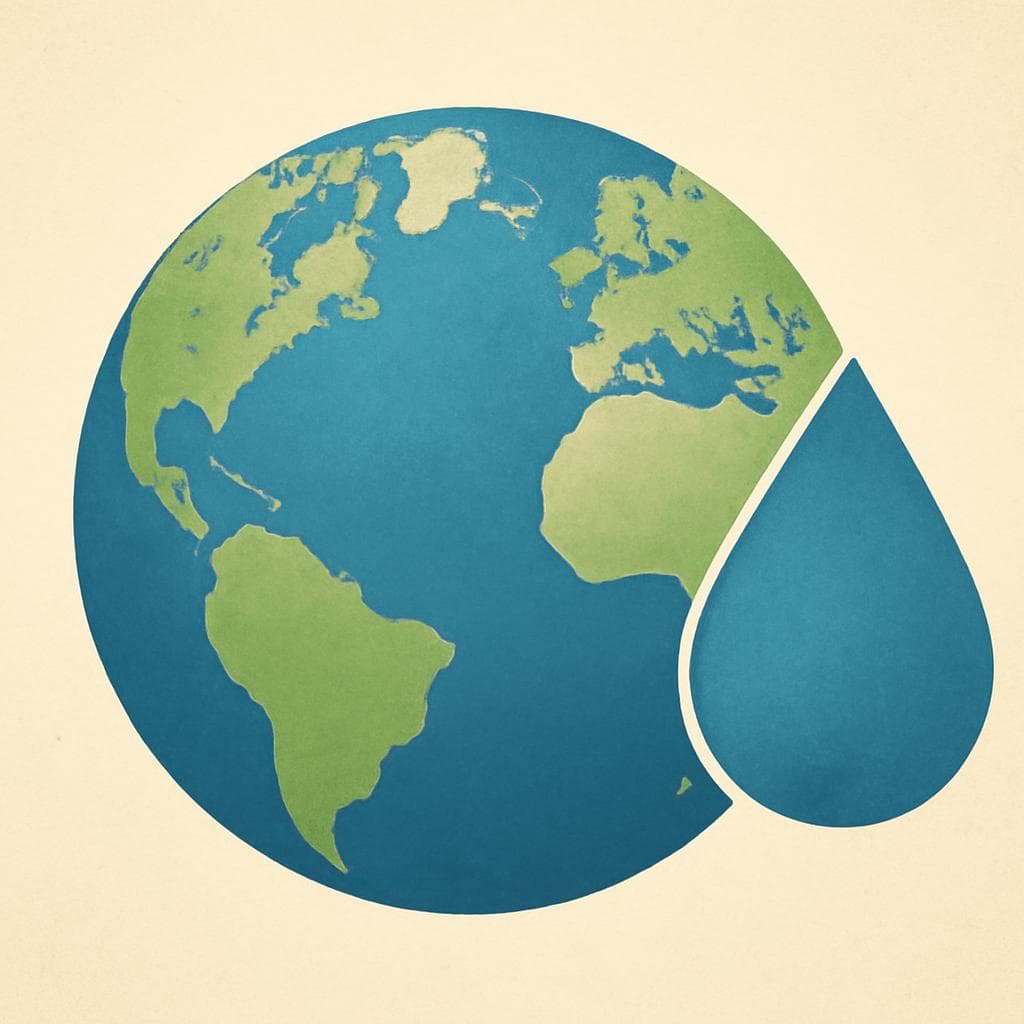 Roughly what percentage of Earth's surface is covered by water?