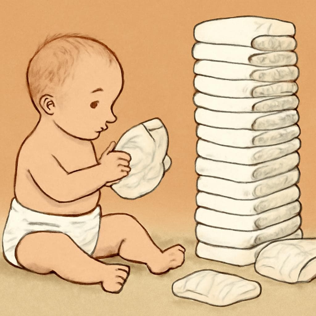 Roughly how many diapers does the average baby go through in just their first year?