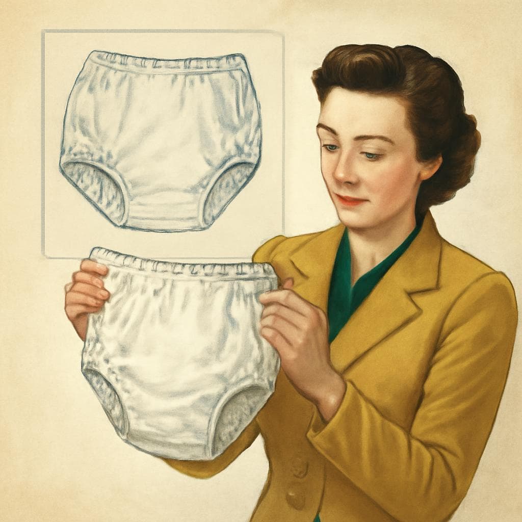 Who invented the first waterproof disposable diaper cover, back in 1946?